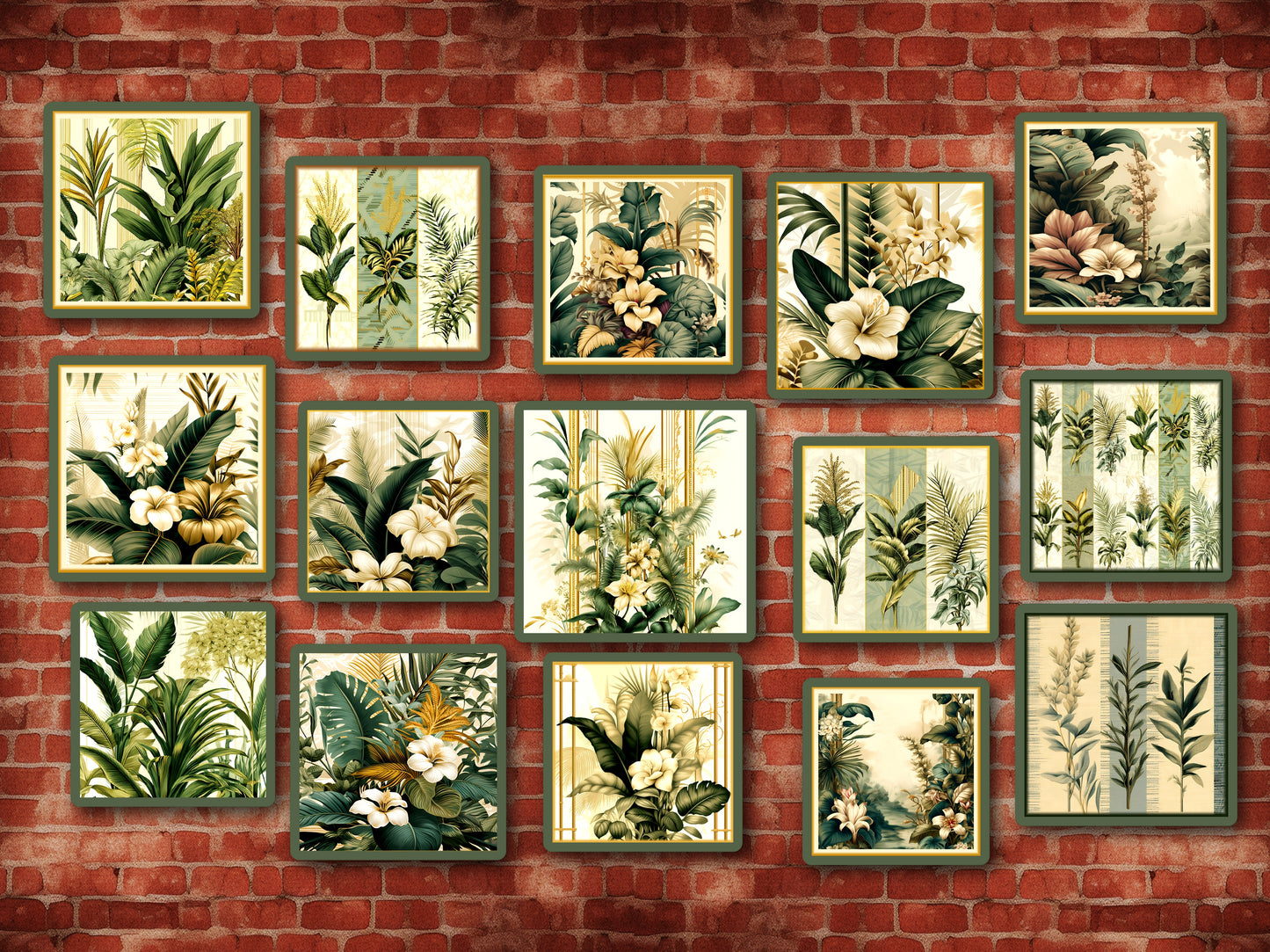 Tropical Foliage Greenscape Collection: Digital Art for Nature Lovers and Design Enthusiasts