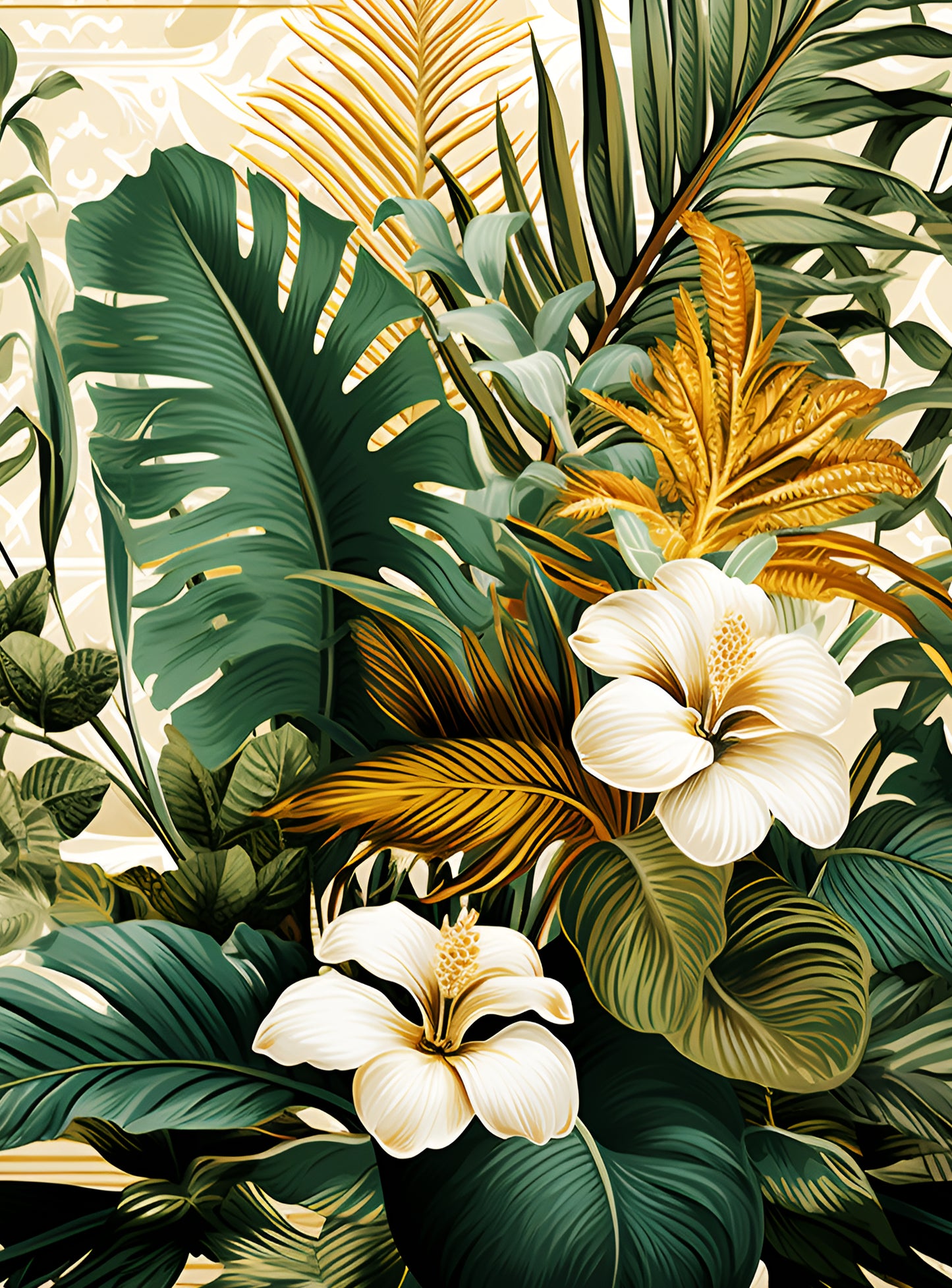 Tropical Foliage Greenscape Collection: Digital Art for Nature Lovers and Design Enthusiasts