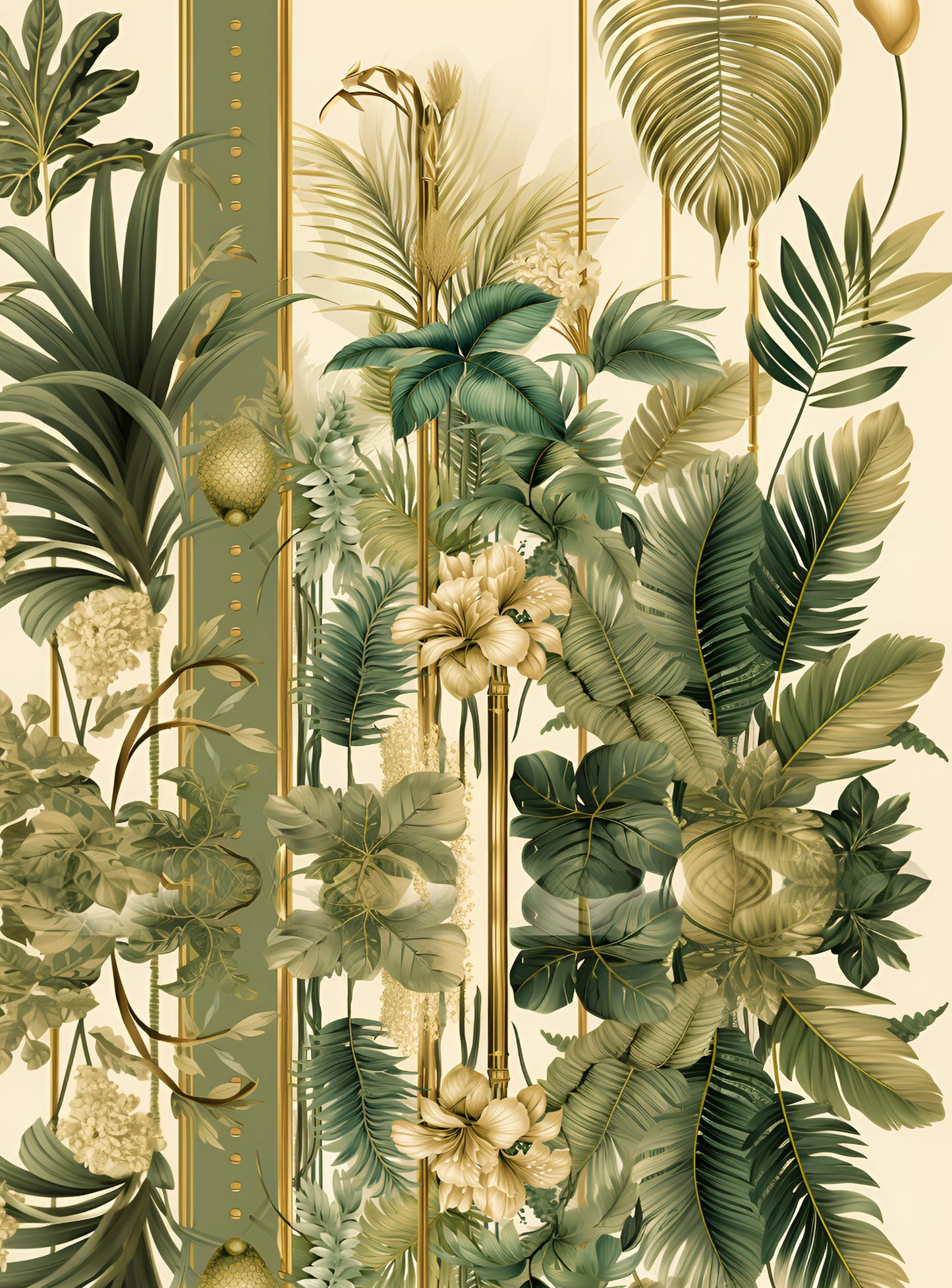 Tropical Foliage Greenscape Collection: Digital Art for Nature Lovers and Design Enthusiasts