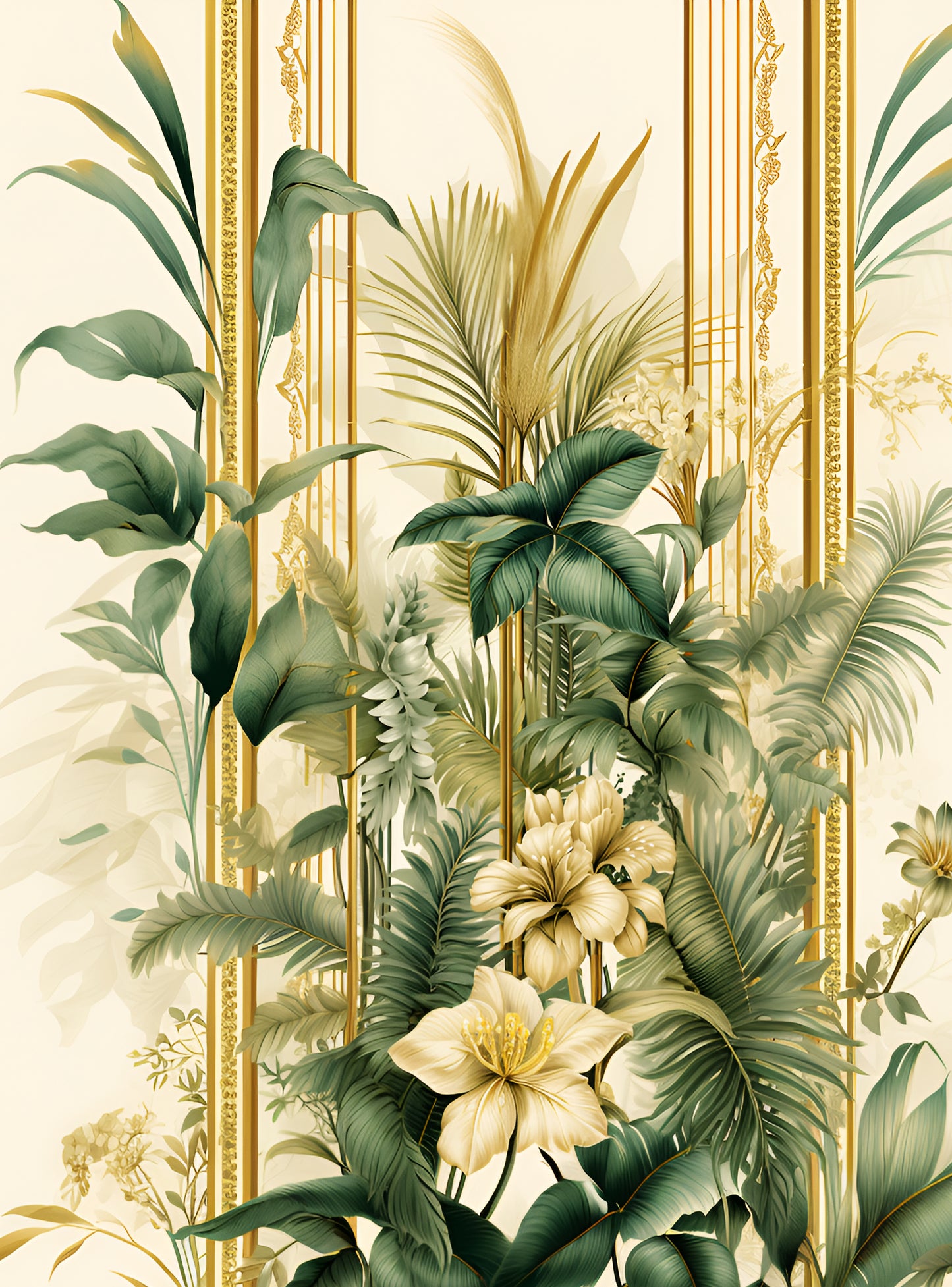 Tropical Foliage Greenscape Collection: Digital Art for Nature Lovers and Design Enthusiasts