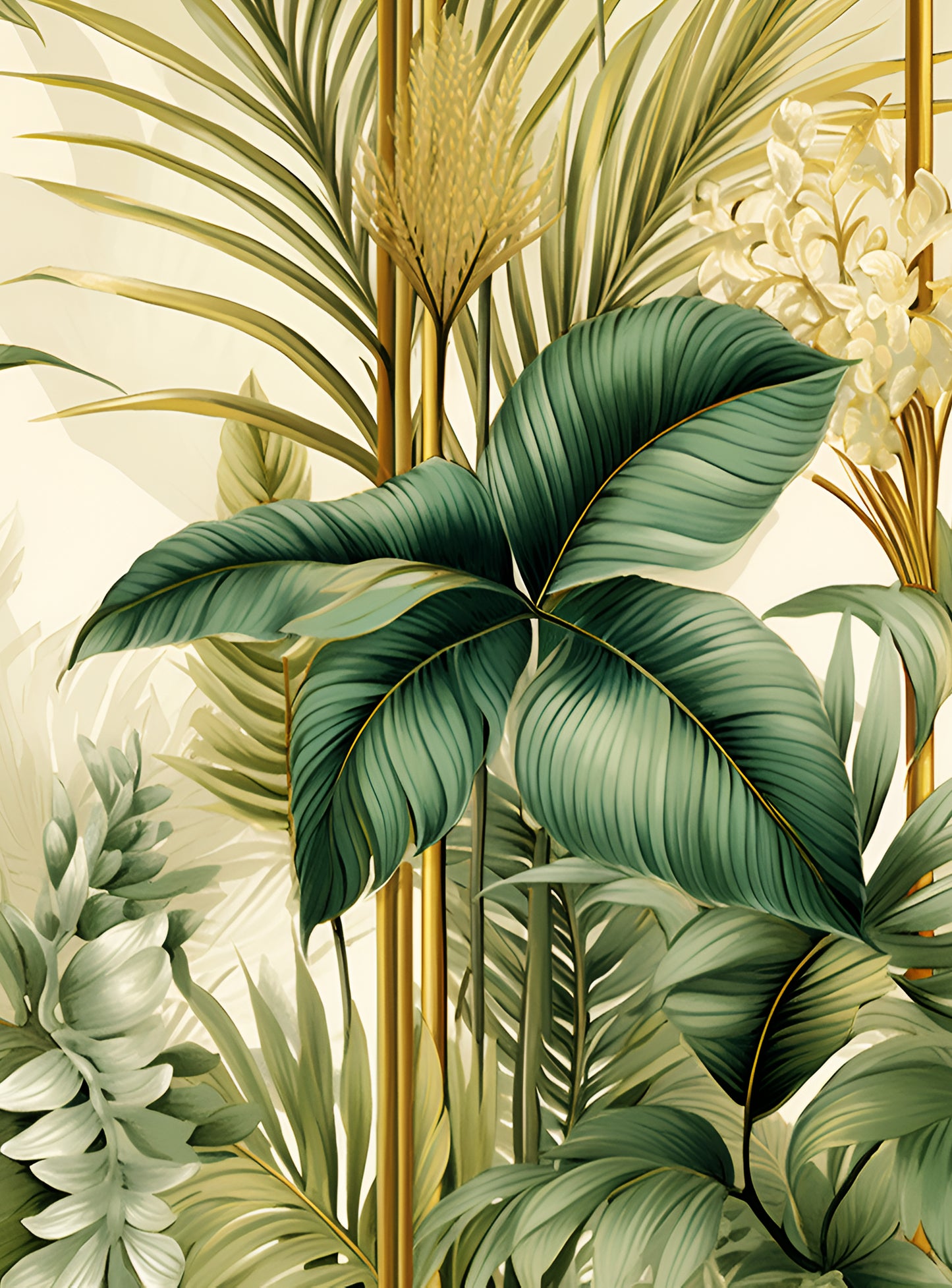 Tropical Foliage Greenscape Collection: Digital Art for Nature Lovers and Design Enthusiasts