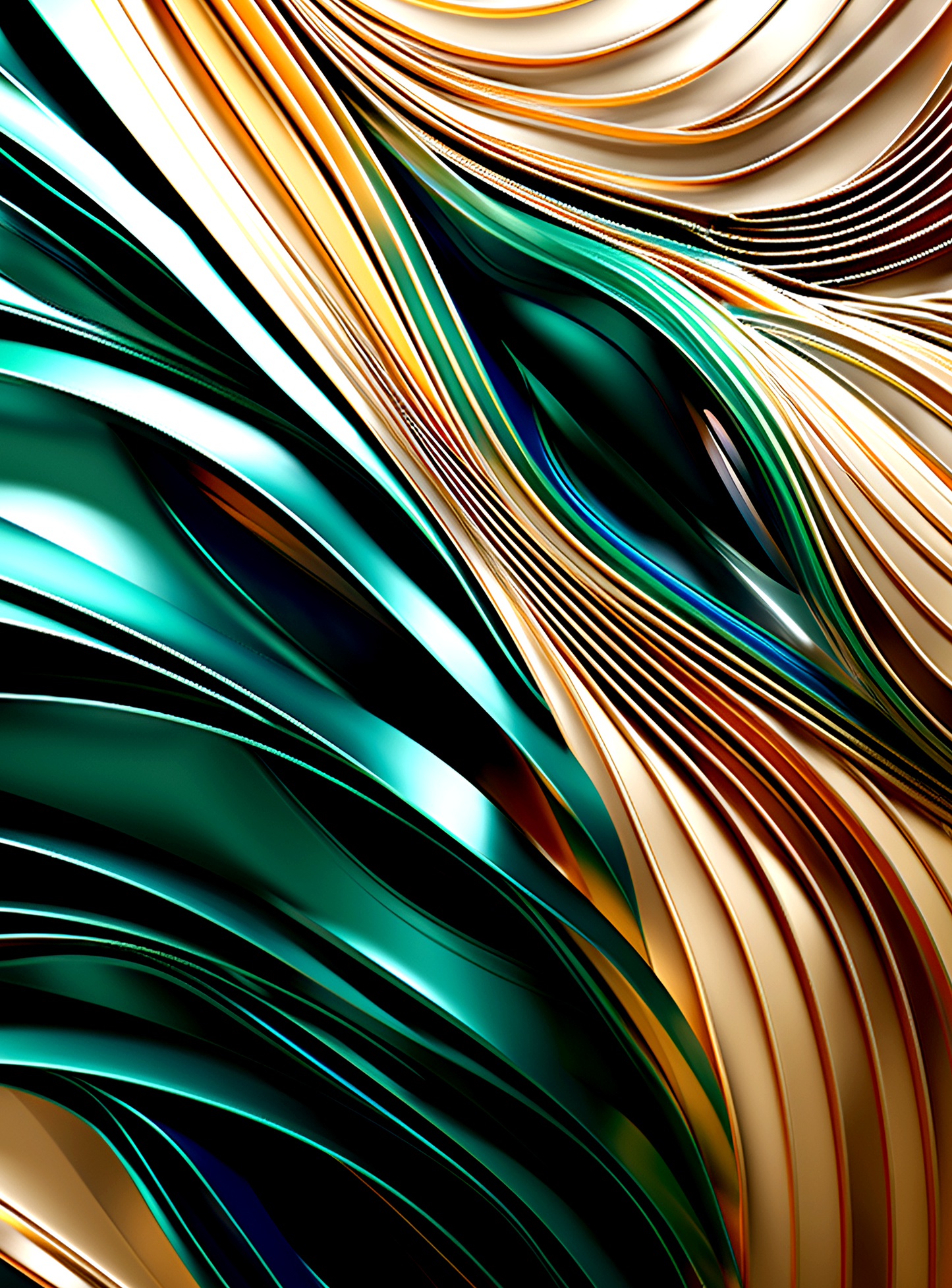 Metal Feathers Collection: Peacock Inspired Digital Artistry