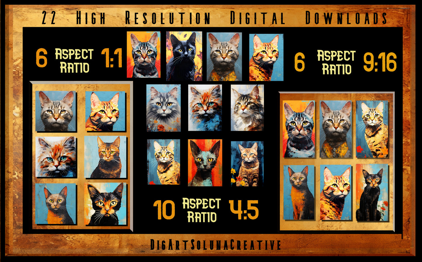 Colección Cats: arte digital para el fanático felino