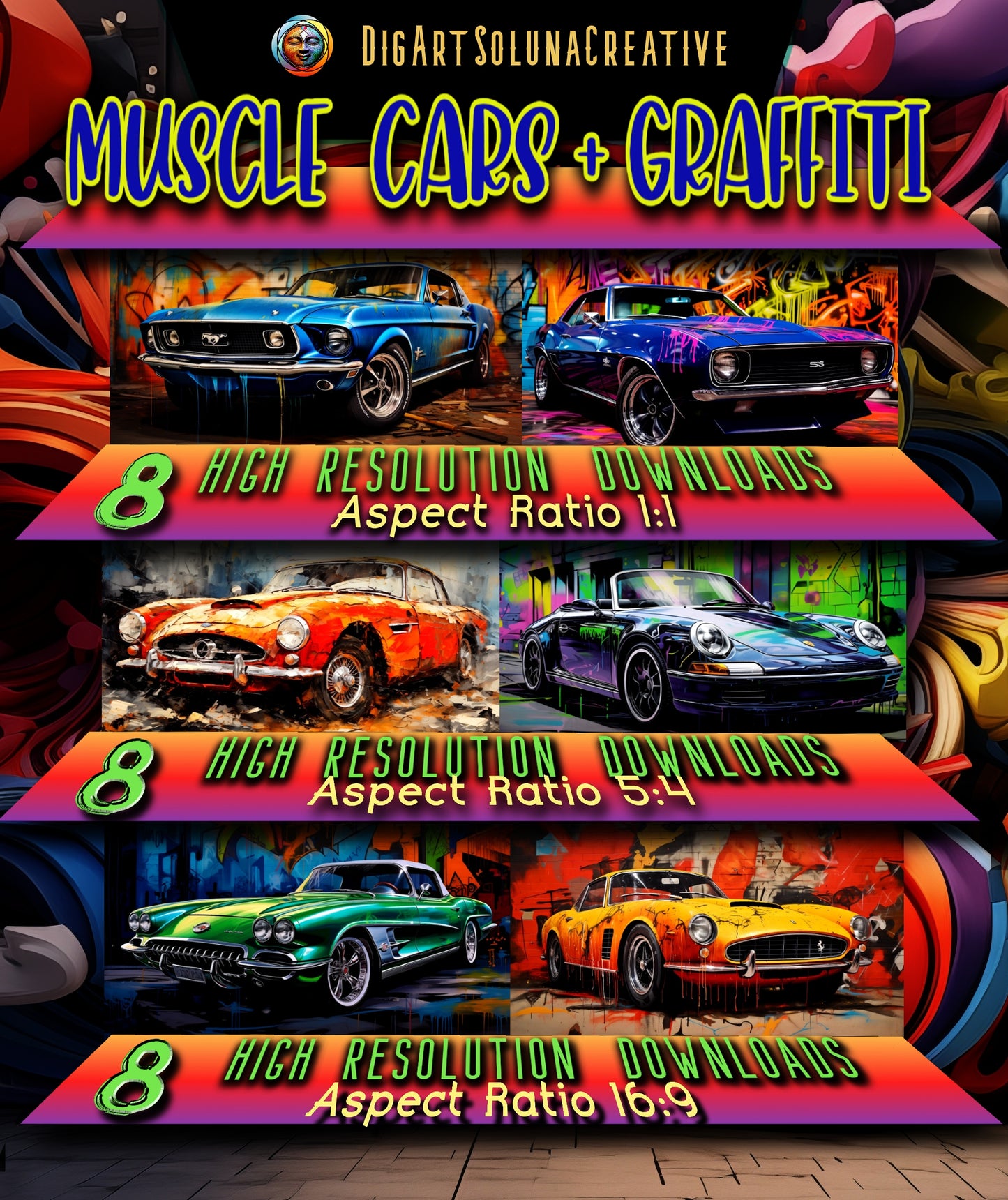 Muscle Car Classics Collection: Street Art Graffiti